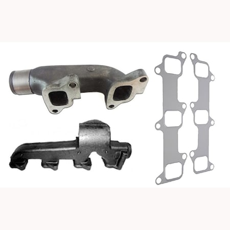 Aic Replacement Parts 2 Front & Rear Exhaust Manifold w Gaskets Fits Ford 7810 7910 8210 8530 8700 970 R0289G-MANIFOLDS